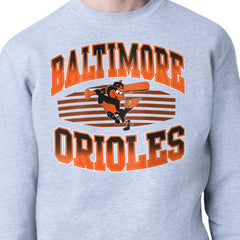 Baltimore Orioles Starter Team Grit Graphic Fleece Pullover Sweatshirt - Heather Gray