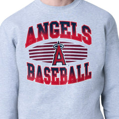 Los Angeles Angels Starter Team Grit Graphic Fleece Pullover Sweatshirt - Heather Gray
