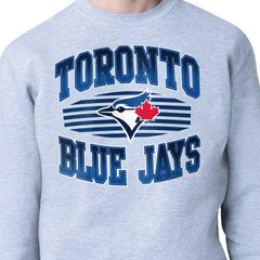 Toronto Blue Jays Starter Team Grit Graphic Fleece Pullover Sweatshirt - Heather Gray