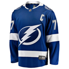 Victor Hedman Tampa Bay Lightning Fanatics Home Captain Patch Breakaway Jersey