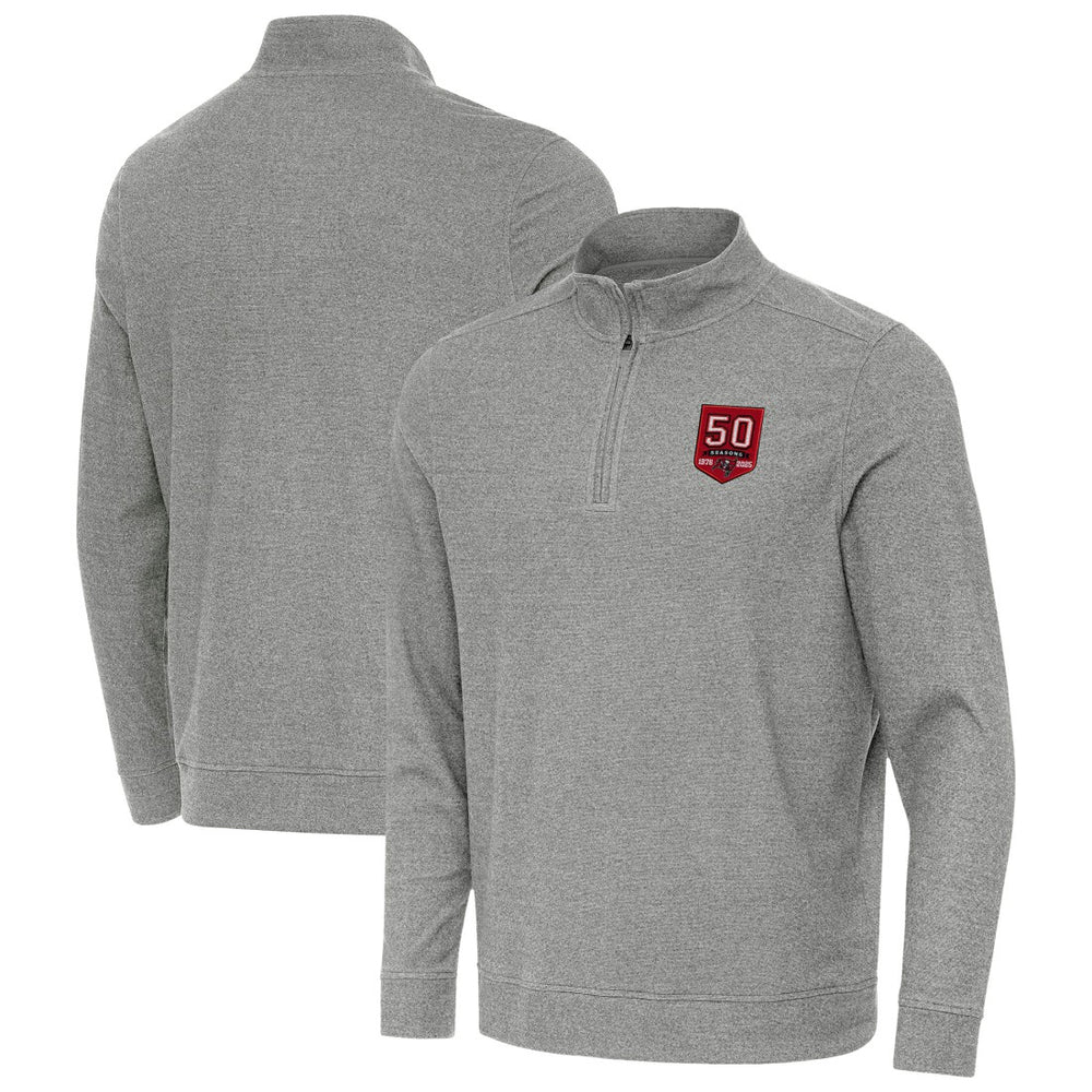 NFL Tampa Bay Buccaneers Antigua 50th Season Subtle Quarter-Zip Sweatshirt