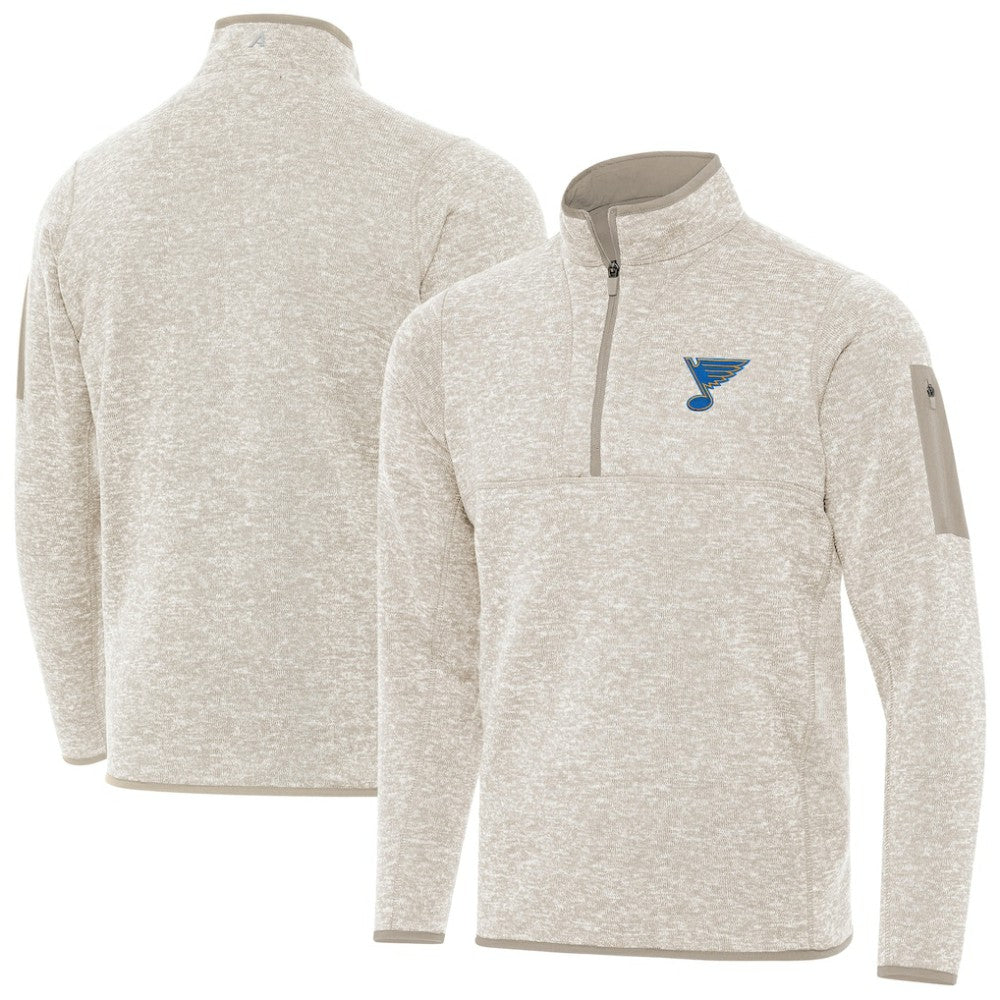 St. Louis Blues Antigua Fortune Quarter-Zip Pullover Jacket
