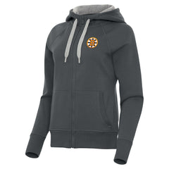 Boston Bruins Antigua Women's Victory Full-Zip Hoodie