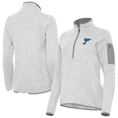St. Louis Blues Antigua Women's Fortune Half-Zip Pullover