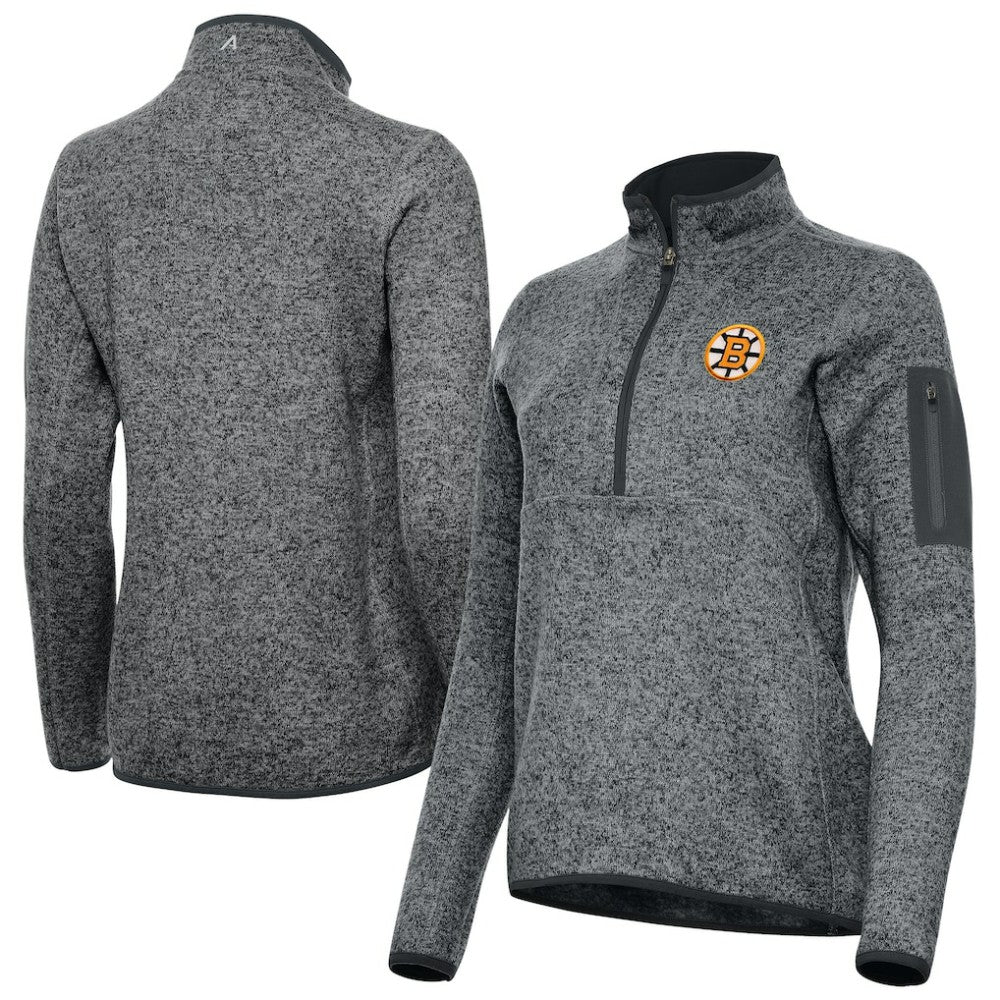 Boston Bruins Antigua Women's Fortune Half-Zip Pullover