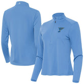 St. Louis Blues Antigua Women's Tribute Half-Zip Pullover
