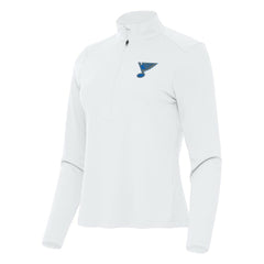 St. Louis Blues Antigua Women's Tribute Half-Zip Pullover