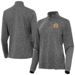 Boston Bruins Antigua Mentor Long Sleeve Quarter-Zip Mock Polo