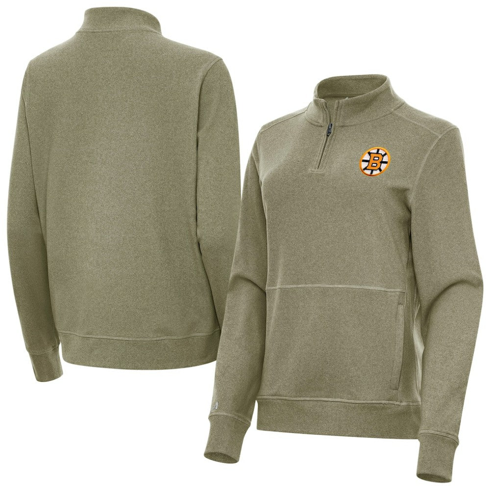 Boston Bruins Antigua Women's Crush Quarter-Zip Pullover