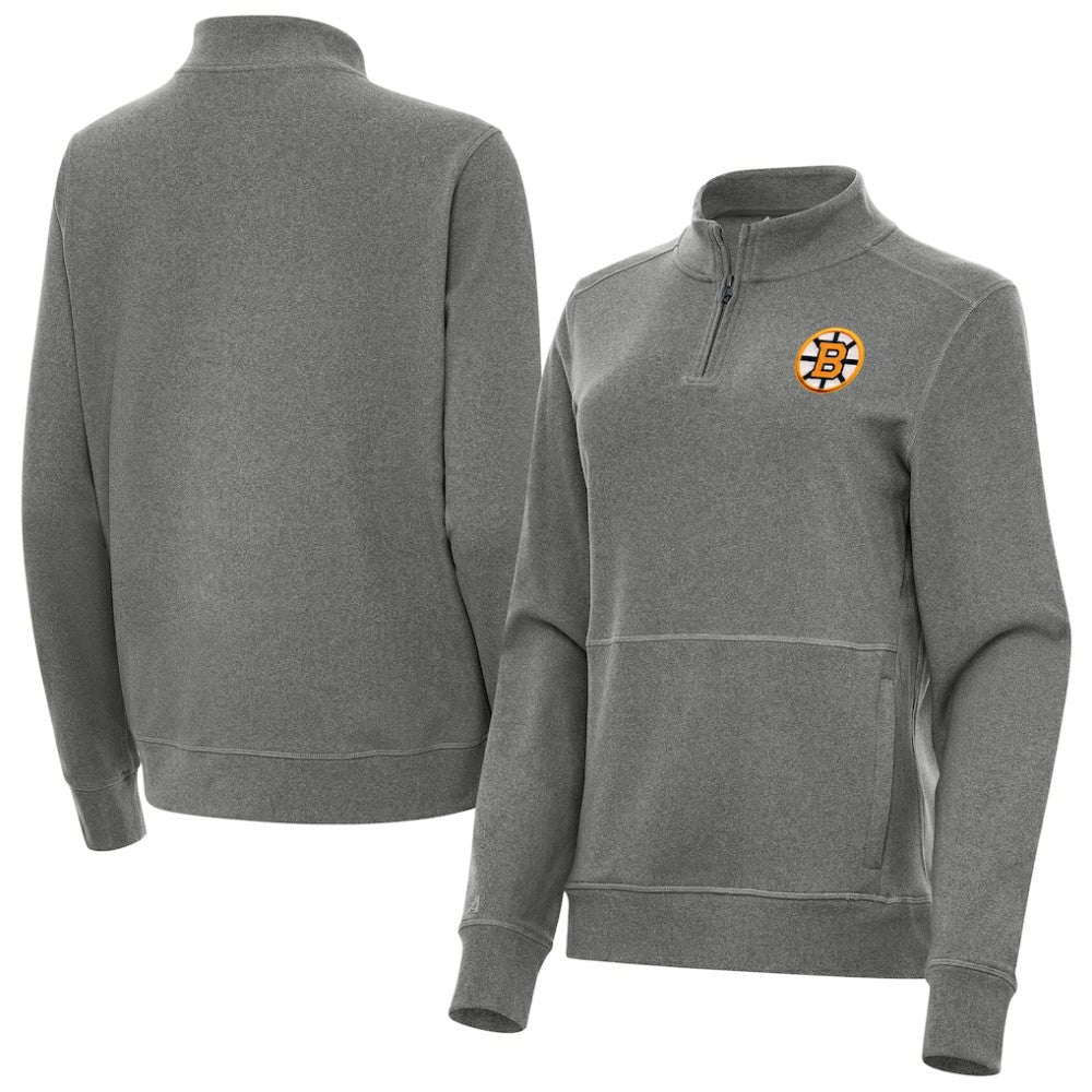 Boston Bruins Antigua Women's Crush Quarter-Zip Pullover
