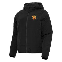 Boston Bruins Antigua Women's Raglan Universe Full-Zip Hooded Jacket