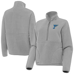 St. Louis Blues Antigua Women's Figure Half-Zip Pullover