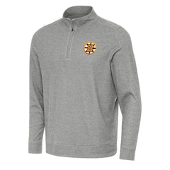 Boston Bruins Antigua Subtle Quarter-Zip Sweatshirt