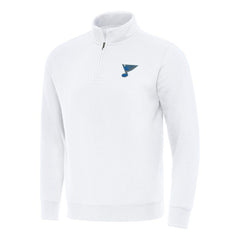 St. Louis Blues Antigua Victory Quarter-Zip Pullover Top