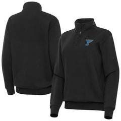 St. Louis Blues Antigua Women's Victory Quarter-Zip Pullover Top