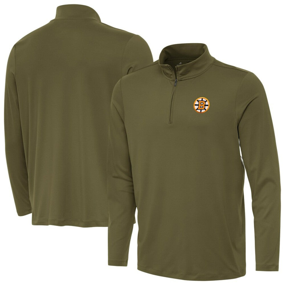 Boston Bruins Antigua Reprocess Quarter-Zip Pullover