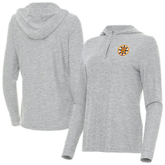 Boston Bruins Antigua Women's Daybreak Quarter-Zip Hoodie