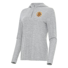 Boston Bruins Antigua Women's Daybreak Quarter-Zip Hoodie