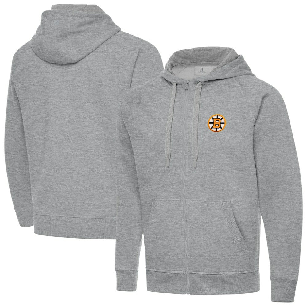 Boston Bruins Antigua Victory Full-Zip Hoodie