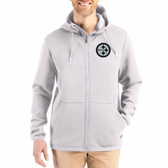 NFL Pittsburgh Steelers Cutter & Buck Roam Epic Comfort Recycled Full-Zip Hoodie Jacket
