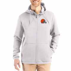 NFL Cleveland Browns Cutter & Buck Roam Epic Comfort Recycled Full-Zip Hoodie Jacket