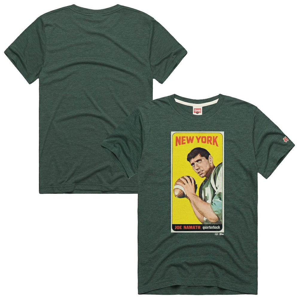 NFL New York Jets Joe Namath Homage Unisex NFL Topps Trading Card Tri-Blend T-Shirt