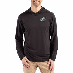 NFL Philadelphia Eagles Cutter & Buck Coastline Epic Comfort Eco Recycled Long Sleeve Hoodie T-Shirt