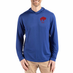 NFL Buffalo Bills Cutter & Buck Coastline Epic Comfort Eco Recycled Long Sleeve Hoodie T-Shirt