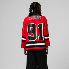 Dennis Rodman Chicago Bulls Unisex Maxxed Out Fashion Hockey Jersey sale - Red | Mitchell & Ness outlet