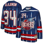 Hakeem Olajuwon Houston Rockets Unisex Maxxed Out Fashion Hockey Jersey - Navy | Mitchell & Ness for sale