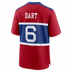 NFL New York Giants Jaxson Dart Alternate Century Red Game Jersey