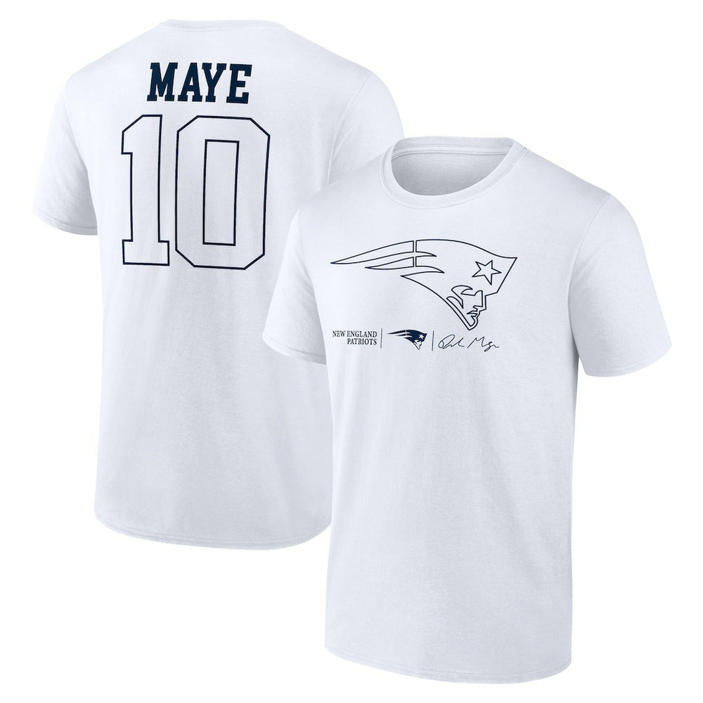 NFL New England Patriots Drake Maye Outline Player T-Shirt