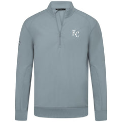 Kansas City Royals Levelwear Upright Insignia Tri-Blend Quarter-Zip Pullover - Gray