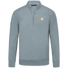 Houston Astros Levelwear Upright Insignia Tri-Blend Quarter-Zip Pullover - Gray