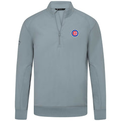 Chicago Cubs Levelwear Upright Insignia Tri-Blend Quarter-Zip Pullover - Gray
