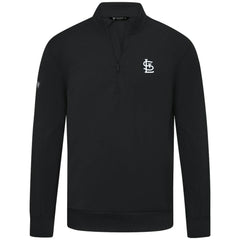 St. Louis Cardinals Levelwear Upright Insignia Tri-Blend Quarter-Zip Pullover - Black