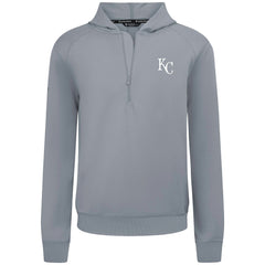 Kansas City Royals Levelwear Technic Insignia Quarter-Zip Hoodie - Gray