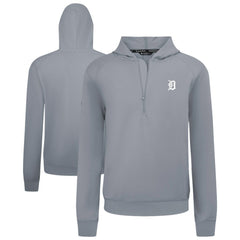 Detroit Tigers Levelwear Technic Insignia Quarter-Zip Hoodie - Gray