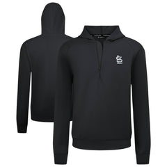 St. Louis Cardinals Levelwear Technic Insignia Quarter-Zip Hoodie - Black
