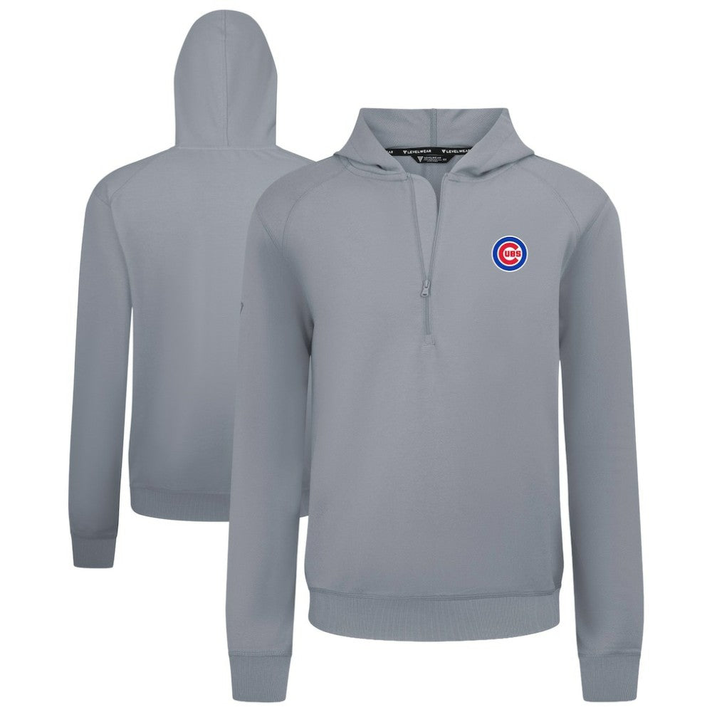 Chicago Cubs Levelwear Technic Insignia Quarter-Zip Hoodie - Gray