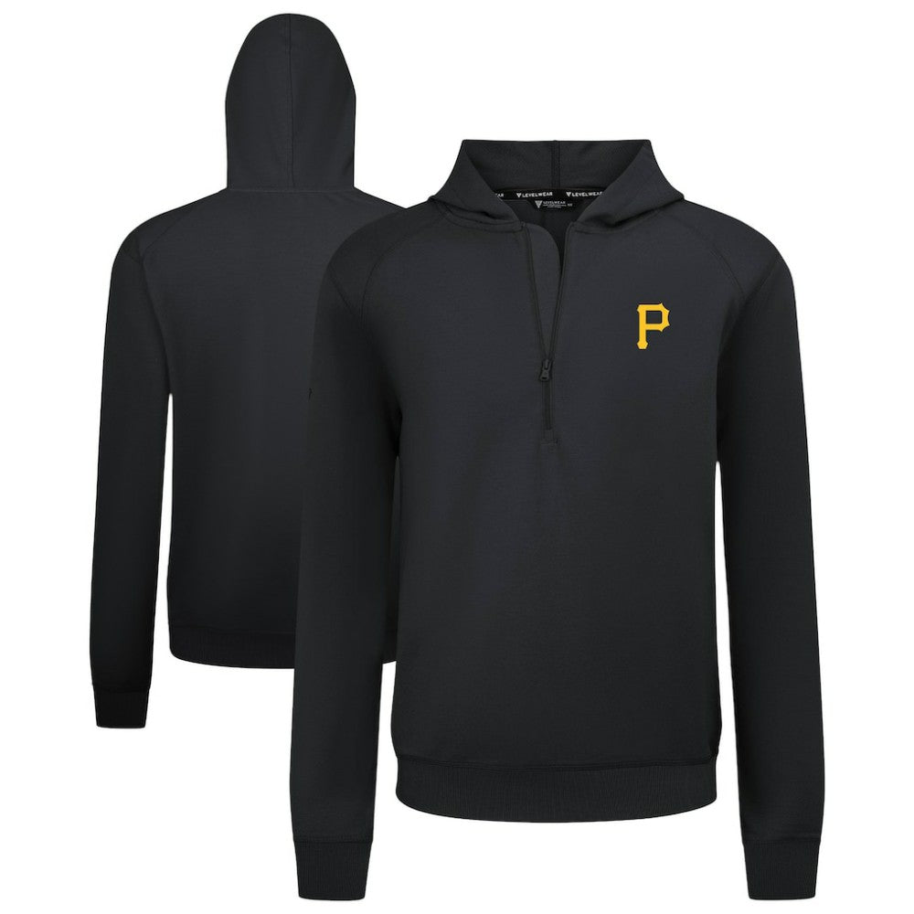 Pittsburgh Pirates Levelwear Technic Insignia Quarter-Zip Hoodie - Black