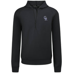 Colorado Rockies Levelwear Technic Insignia Quarter-Zip Hoodie - Black