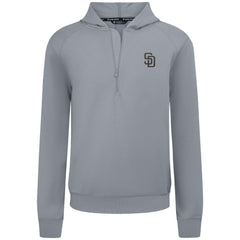 San Diego Padres Levelwear Technic Insignia Quarter-Zip Hoodie - Gray