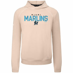 Miami Marlins Levelwear Mandate Carve Tri-Blend Hoodie - Khaki