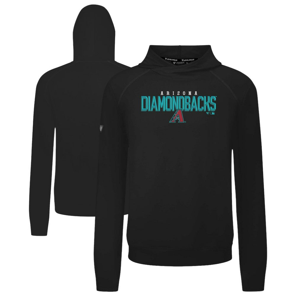 Arizona Diamondbacks Levelwear Mandate Carve Tri-Blend Hoodie - Black