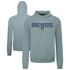Milwaukee Brewers Levelwear Mandate Carve Tri-Blend Hoodie - Gray
