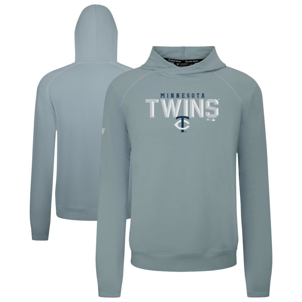 Minnesota Twins Levelwear Mandate Carve Tri-Blend Hoodie - Gray