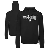 New York Yankees Levelwear Mandate Carve Tri-Blend Hoodie - Black
