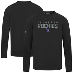 Colorado Rockies Levelwear Mandate Carve Tri-Blend Sweatshirt - Black