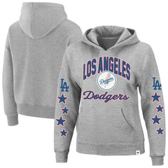 Los Angeles Dodgers Women's Plus Size Starry Eye Hoodie - Heather Gray | 47 brand